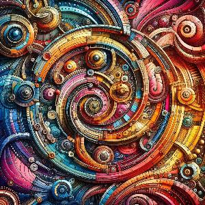 colorful abstract art poster with geometric shapes (16)